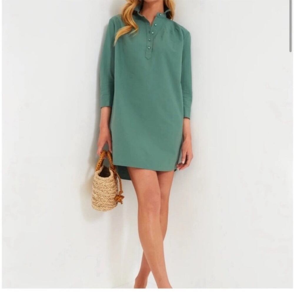 Tuckernuck Pomander Place Polly green popover‎ shift dress size Small